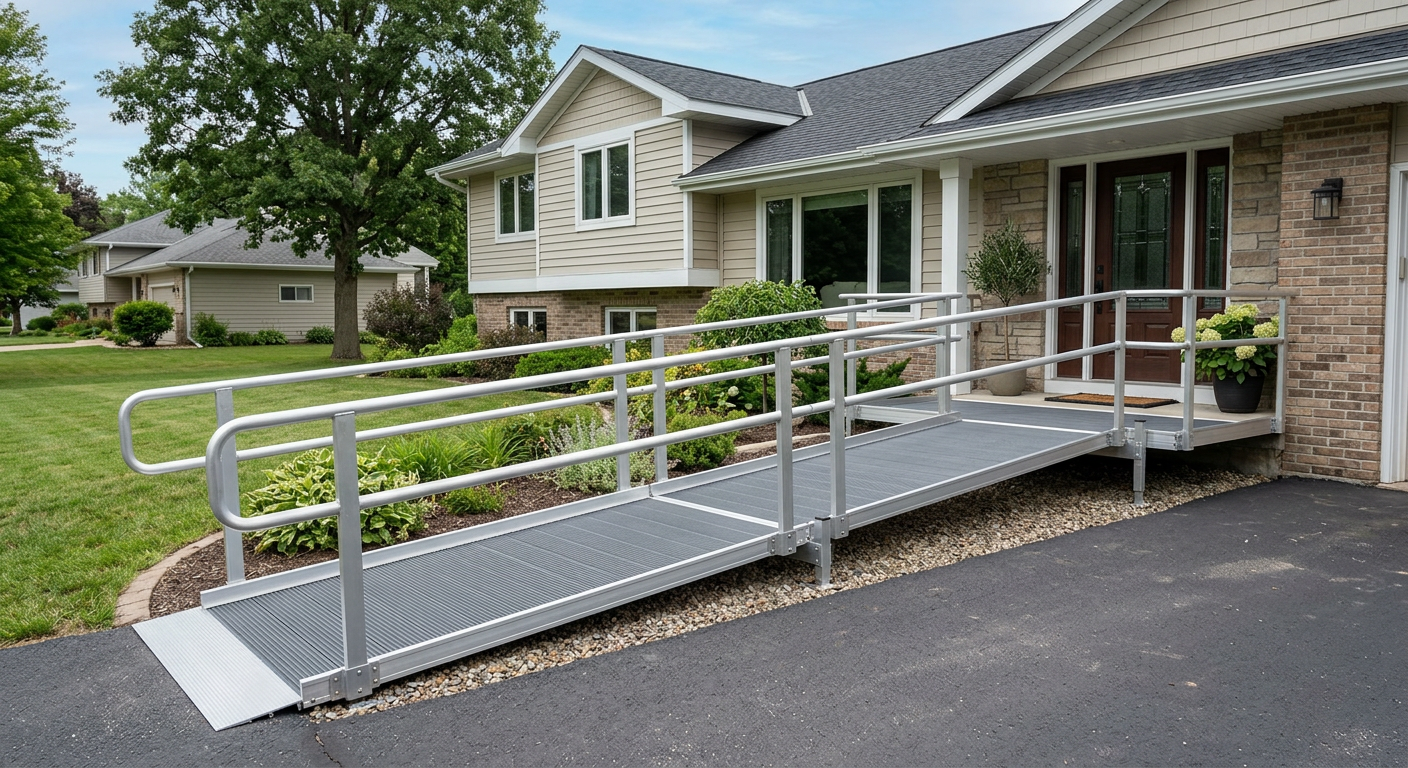 Modular ramp installation completed at a Utah home